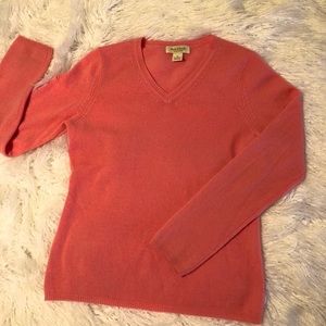 Peck & Peck cashmere sweater shrimp color size M